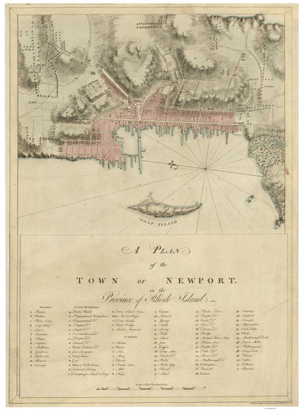 Newport Town 1776 - Des Barres V3-38 Reprint - USA Regional