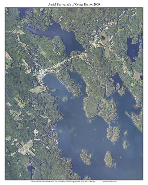Aerial Photograph of Center Harbor, 2009 - New Hampshire Custom Map