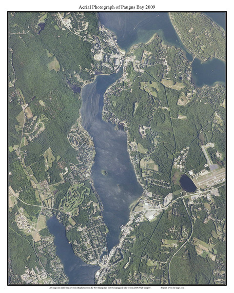 Aerial Photograph of Paugus Bay, 2009 - New Hampshire Custom Map
