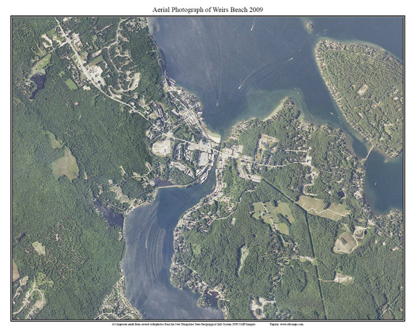 Aerial Photograph of Weirs Beach, 2009 - New Hampshire Custom Map