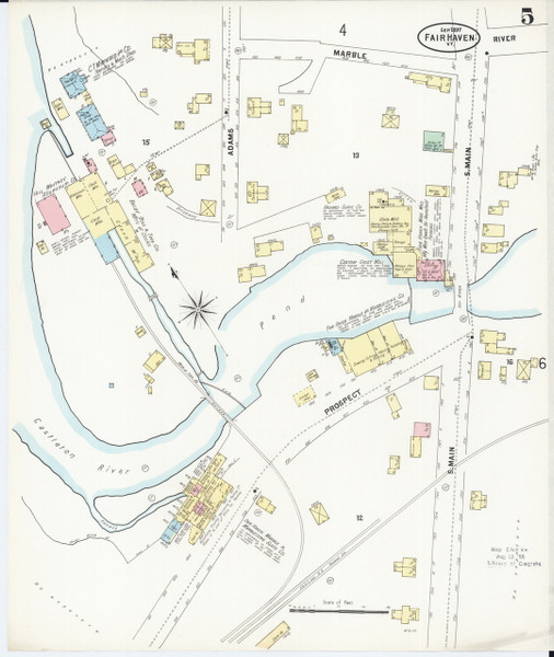 Fair Haven, VT Fire Insurance 1897 Sheet 5 - Old Town Map Reprint