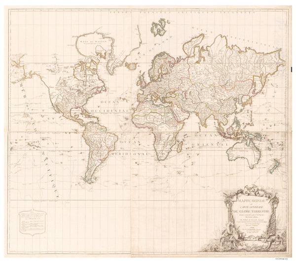1786 World Map by Delamarche 1786 World Map by Delamarche