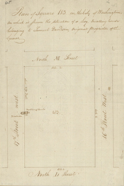 6 Davidson Square 183 1796 Washington DC Block Map - Old Map Reprint 6 Davidson Square 183 1796 Washington DC Block Map - Old Map Reprint