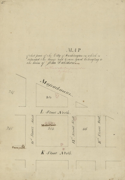 11 Davidson 13th St 1796 Washington DC Block Map - Old Map Reprint 11 Davidson 13th St 1796 Washington DC Block Map - Old Map Reprint