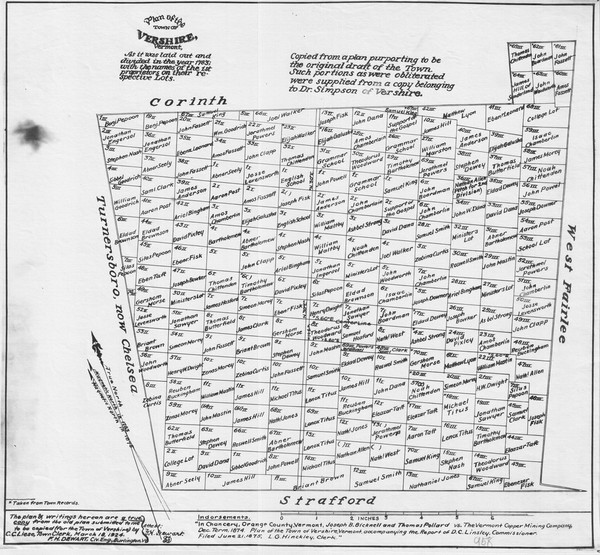 Vershire Lotting Vermont Town Dewart