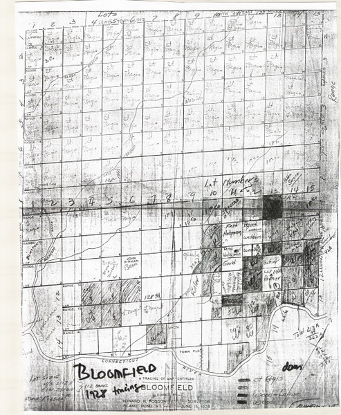 Bloomfield 1928 Lotting Vermont Town Forests Parks Bloomfield 1928 Lotting Vermont Town Forests Parks