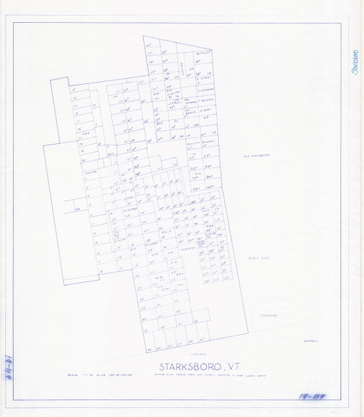 Starksboro 189 Lotting Vermont Town VT State Archives