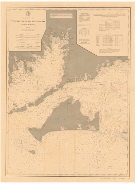 Vineyard Sound to Buzzards Bay 1896 80000 AT Chart 112