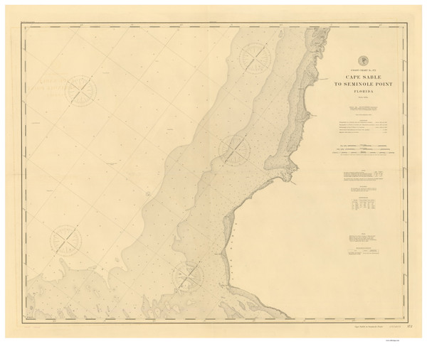 Cape Sable to Seminole Point 1895 80000 AT Chart 172