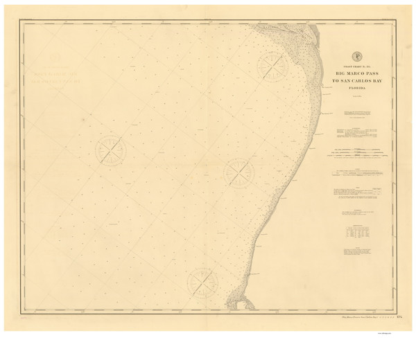 Big Marco Pass to San Carlos Bay 1897 80000 AT Chart 174 Big Marco Pass to San Carlos Bay 1897 80000 AT Chart 174