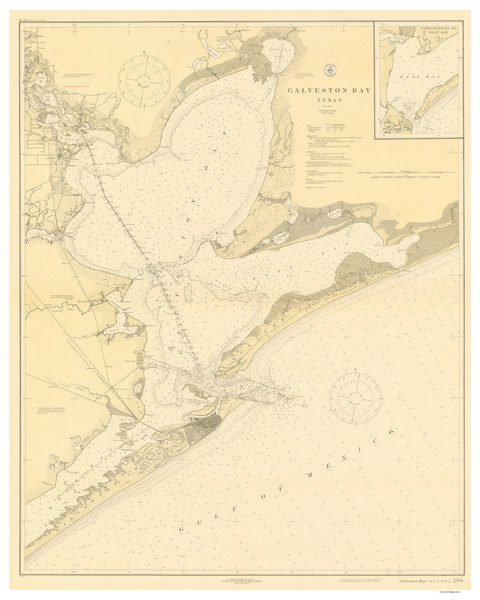 Galveston Bay 1921 80000 AT Chart 204