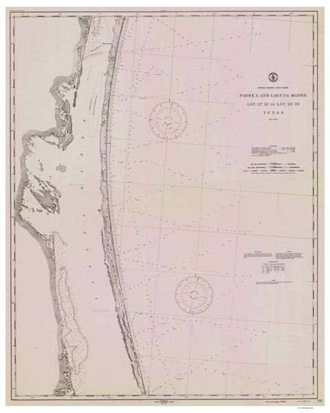 Padre Island and Laguna Madre- 1913 80000 AT Chart 211