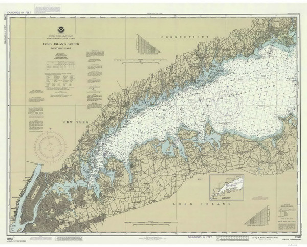 Long Island Sound - Western Part 1990 80000 AT Chart 1213