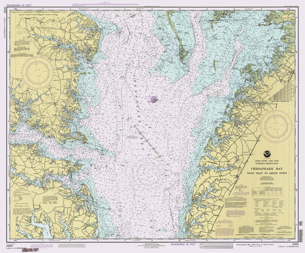 Chesapeake Bay Wolf Trap to Smith Point 1993 80000 AT Chart 1223