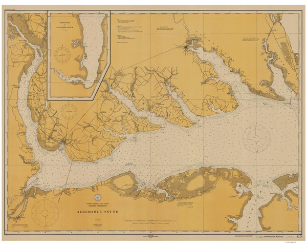 Albemarle Sound 1913 80000 AT Chart 1228