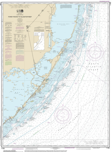 Fowey Rocks to Alligator Reef 2014 80000 AT Chart 11462 (1249)