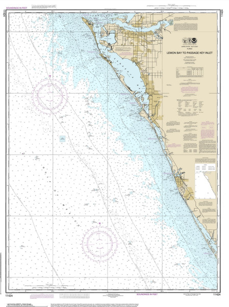 Lemon Bay to Passage Key Inlet 2014 80000 AT Chart 11424 (1256)