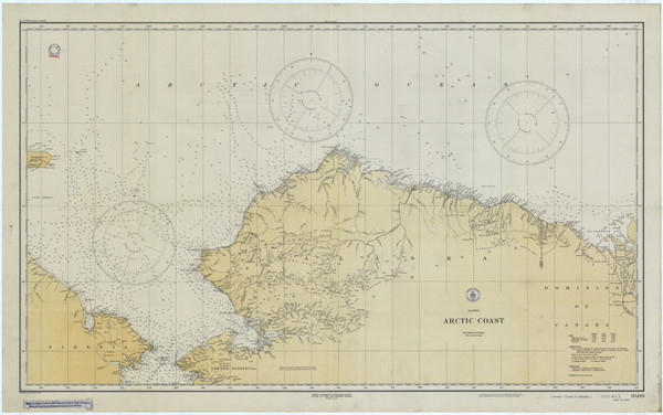 Arctic Coast 1933 Nautical Chart 1,587,870 Scale  Alaska Chart 9400