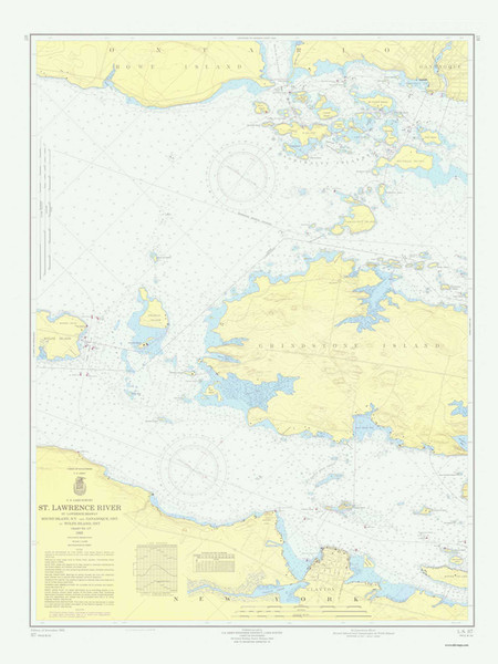 Round Island to Wolfe Island 1965 -  St Lawrence River Nautical Chart Reprint - 117 NY/Ontario