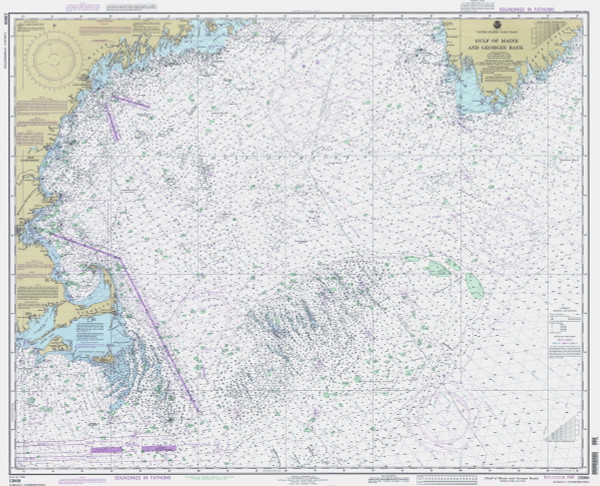 Gulf of Maine to Georges Bank 1995 Nautical Map 1:500,000 sc Reprint BA 71 (13009) Gulf of Maine to Georges Bank 1995 Nautical Map 1:500,000 sc Reprint BA 71 (13009)