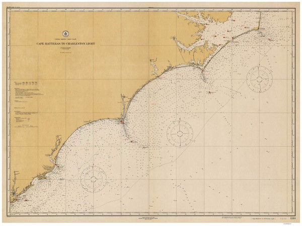 Cape Hatteras to Charleston 1925 AC General Chart 1110