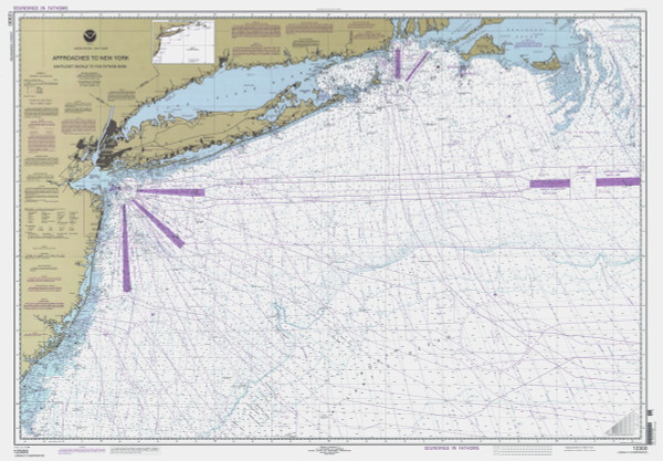 Approaches to New York Nantucket Shoals to Five Fathom Bank 2001 AC General Chart 1108