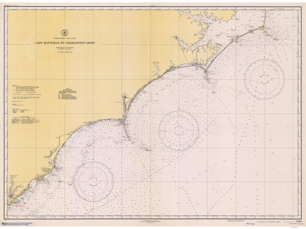 Cape Hatteras to Charleston 1941 AC General Chart 1110 Cape Hatteras to Charleston 1941 AC General Chart 1110