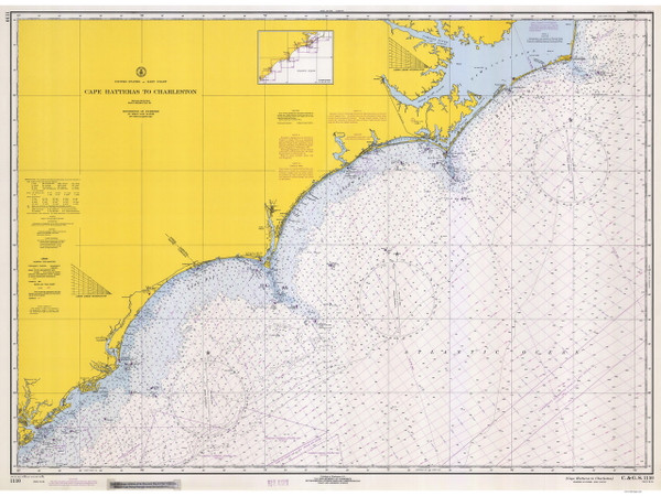 Cape Hatteras to Charleston 1970 AC General Chart 1110 Cape Hatteras to Charleston 1970 AC General Chart 1110