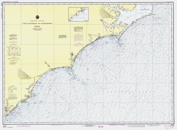 Cape Hatteras to Charleston 1981 AC General Chart 1110
