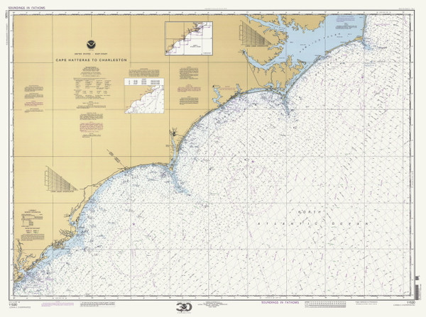 Cape Hatteras to Charleston 2000 AC General Chart 1110