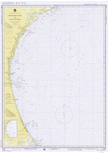 Charleston Light to Cape Canaveral 1975 AC General Chart 1111