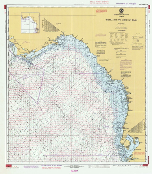 Tampa Bay to Cape San Blas 1981 AC General Chart 1114
