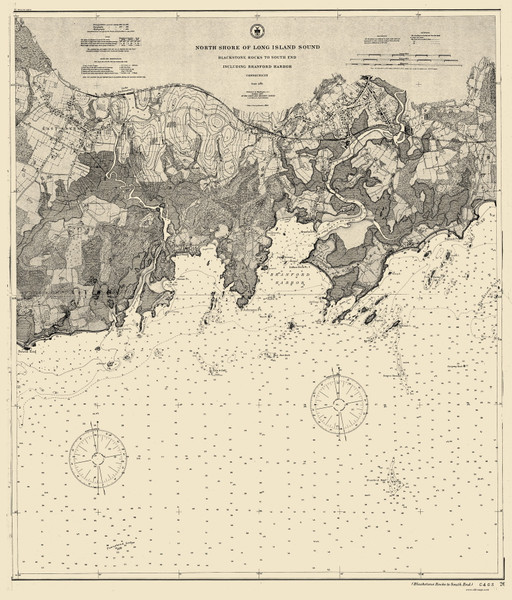 Blackstone Rocks to South End 1897 - Old Map Nautical Chart AC Harbors 261 - Connecticut Blackstone Rocks to South End 1897 - Old Map Nautical Chart AC Harbors 261 - Connecticut
