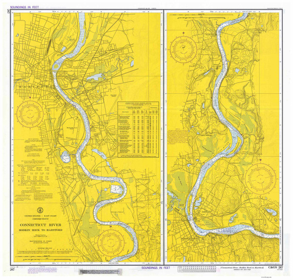 Bodkin Rock to Hartford 1973 - Old Map Nautical Chart AC Harbors 267 - Connecticut