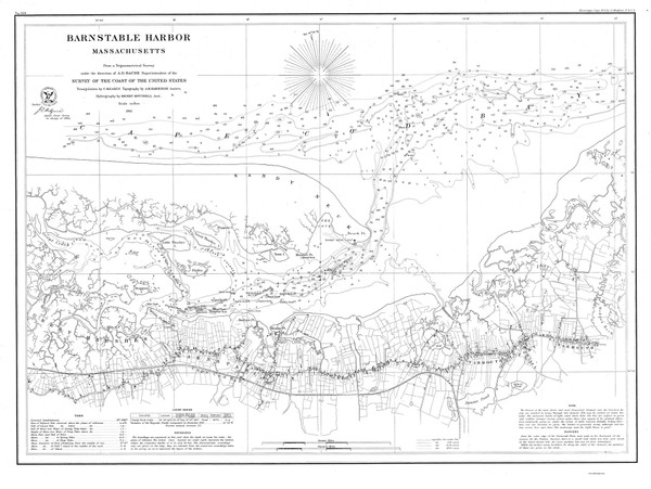 Barnstable Harbor 1861 A Old Map Nautical Chart AC Harbors 2 339 - Massachusetts