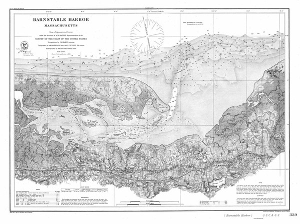 Barnstable Harbor 1888 Old Map Nautical Chart AC Harbors 2 339 - Massachusetts