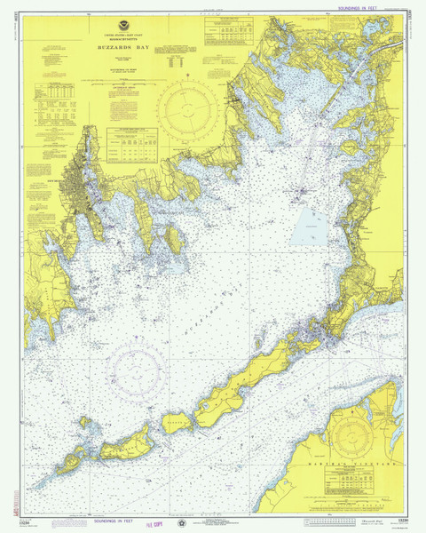 Buzzards Bay 1974 Old Map Nautical Chart AC Harbors 2 249 - Massachusetts