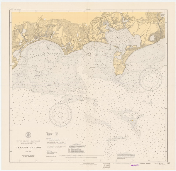 Hyannis Harbor 1934 Old Map Nautical Chart AC Harbors 2 247 - Massachusetts