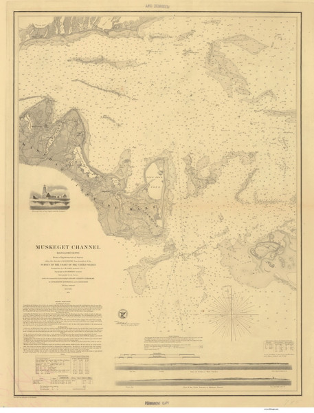 Muskeget Channel 1859 Old Map Nautical Chart AC Harbors 2 345 - Massachusetts