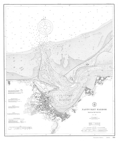 Nantucket Harbor 1911 Old Map Nautical Chart AC Harbors 2 343 - Massachusetts