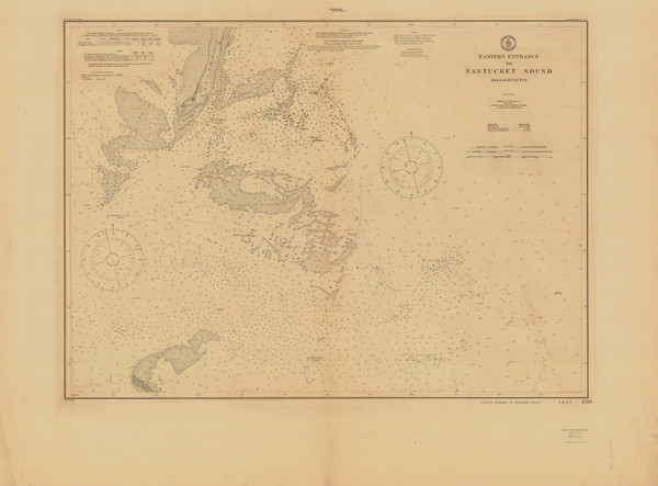 Eastern Entrance to Nantucket Sound 1913 Old Map Nautical Chart AC Harbors 2 250 - Massachusetts