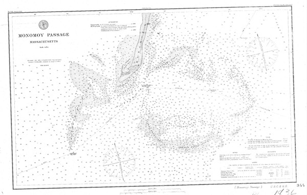Monomoy Passage 1885 Old Map Nautical Chart AC Harbors 2 344 - Massachusetts