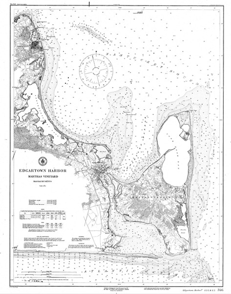 Edgartown Harbor 1887 B Old Map Nautical Chart AC Harbors 2 346 - Massachusetts