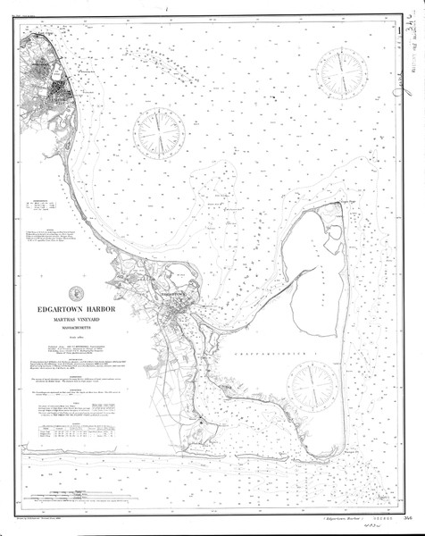 Edgartown Harbor 1892 Old Map Nautical Chart AC Harbors 2 346 - Massachusetts