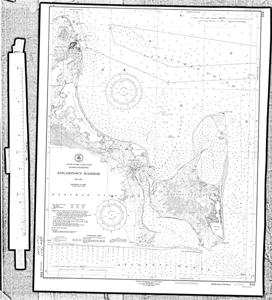 Edgartown Harbor 1954 Old Map Nautical Chart AC Harbors 2 346 - Massachusetts
