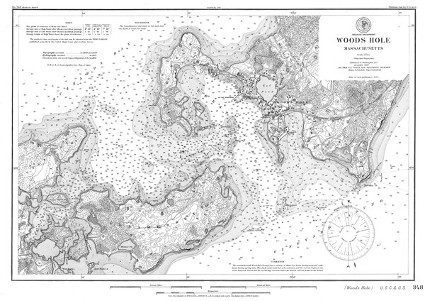 Woods Hole 1900 Old Map Nautical Chart AC Harbors 2 348 - Massachusetts