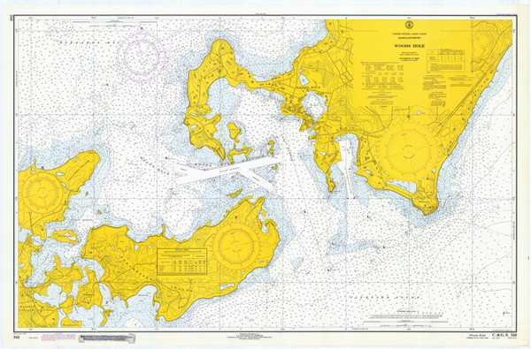 Woods Hole 1970 Old Map Nautical Chart AC Harbors 2 348 - Massachusetts