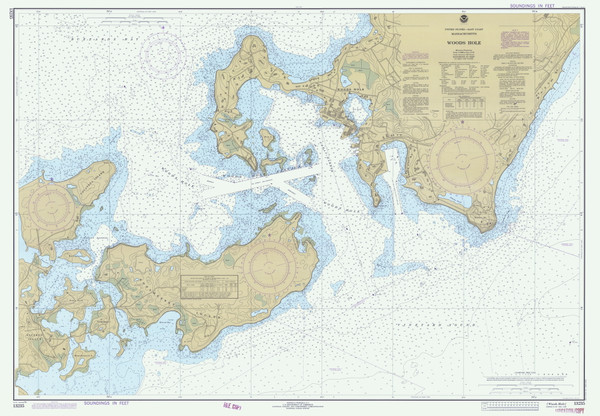 Woods Hole 1979 Old Map Nautical Chart AC Harbors 2 348 - Massachusetts