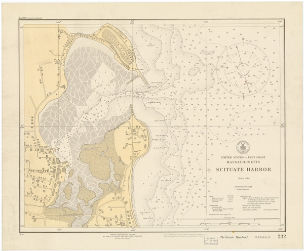 Scituate Harbor 1926 - Old Map Nautical Chart AC Harbors 1 232 - Massachusetts