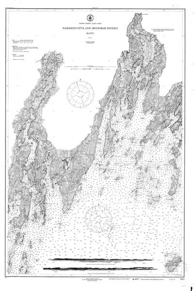 Damariscotta and Medomak Rivers 1917 Old Map Nautical Chart AC Harbors 2 313 - Maine Damariscotta and Medomak Rivers 1917 Old Map Nautical Chart AC Harbors 2 313 - Maine